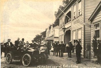 1st car at Kohukohu (Hokianga Harbour)...1921
