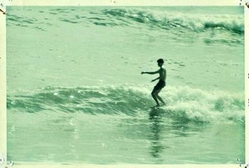 Mike Tinkler showing nice poise...Piha ..spring of '66
