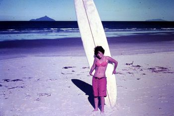 and on a flat Waipu cove summers evening of '65 'Fuzzleguts' as Tui calls her...little Dianne Wallace!!
