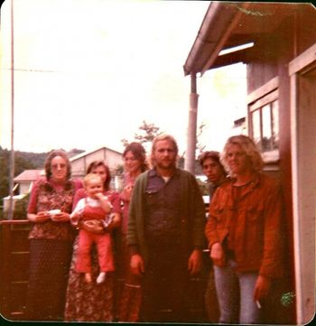 the hippie crowd was everywhere!!... (on left)Karen Steele..(soon to become Karen Boyd)..Gail Whitehead (tall girl)..Colin Lowe (green jumper)...Kees Dubleman (brown jacket).....
