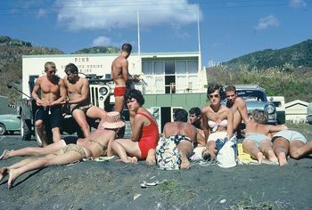 Piha in the 60's. Photo by Murray Bray
