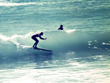 great shot of John blomfield trimming beautifully on a warm Ahipara summers day in '67
