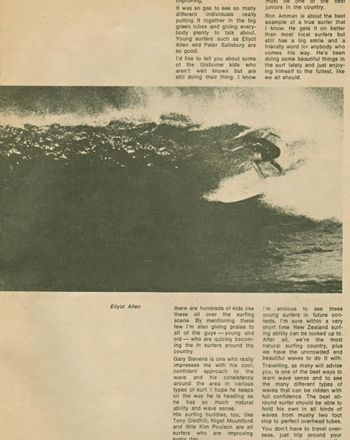 former Napier boy Ellyott hitting the big time.......... Ellyott became one of the 'Mount' crew when he moved from Napier (as a 11 year old) to 'The Mount' in '64.....We always loved going to The Mount for a surf...always had a cool vib!!
