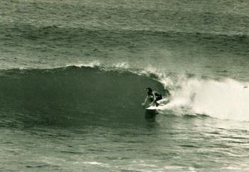 Keith Walsh and Gary Henderson take a trip down to Mahia...summer of '69 Keith sitting in the sweet spot on a beautiful wave ...Point Annihilation...Mahia
