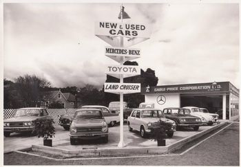 Cable Price...1968...cnr of John and Dent st... Range of brand new cars....hows that cool lookin' Consul...
