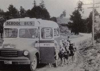 1956 Waipu school bus run Education dept buses did the rounds all around the Bream Bay area to pick us kids up.....in fact...you could find these school buses in every rural area in NZ in the 1950s...simple days!!
