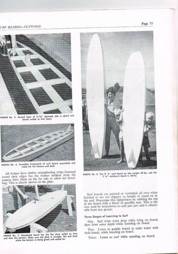 pretty cool looking (hollow plywood) boards for 1957... This NZ mag was up with the trend......but in '57 surfing was still virtually unheard of in NZ
