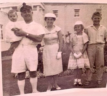 The Lane mob...1961 ...baby brother Brett... Dad Harry...mum Vera...Sue and Dave Lane (Dave looking every bit how we remember him...)
