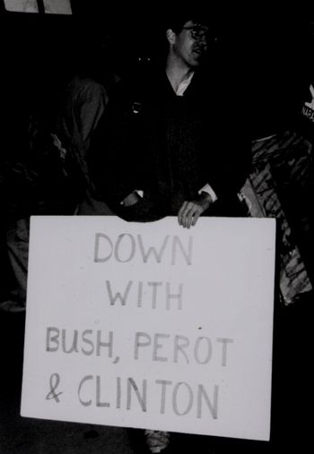 Presidential debate protest, 1992. #2
