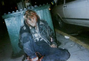LES, Manhattan, March, 1994. When in Rome... After long hours on the road, some seriously heady gigs, too much malt liquor and little to no sleep in the city that never sleeps, Rikkir temporarily bivouacs on the piss soaked sidewalks of pre-hipster New York.
