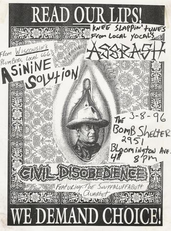 Minneapolis, Minnesota, 1996. #4 Flyer art by Forbisqius and the Watchtower.
