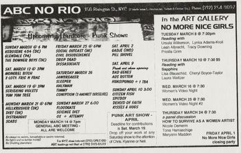ABC no RIO spring 1994 show schedule, NYC.
