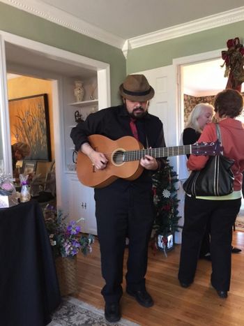 Holiday Boutique Dinner performing solo guitar for the folks - they loved it! (photo credit: Victor Tarassov

