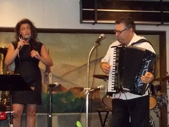 Performing with the Italian singer Great Cristina Carollo at a fund raiser event in Melvindale, MI
