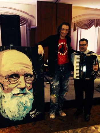 With Detroit Famous Speed Painter Dave Santia, working together at a fund raiser event
