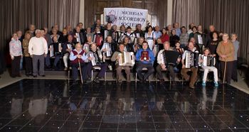 Very Proud Michigan Accordion Society Members with our Frosini Award At the Forestre Banquet Center in Rochester Hills, MI
