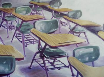 Terry Matsuoka- Secondary Education oil on canvas, available
