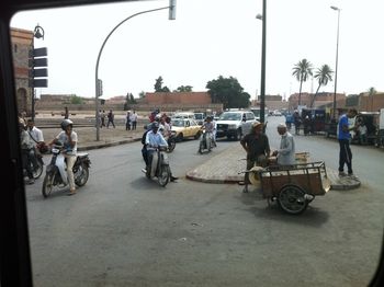 Carts on the street, Marrakech.
