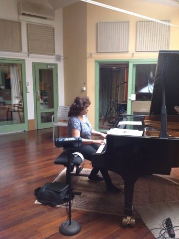 Leslie plays the Steinway at Studio de Meudon in Paris.
