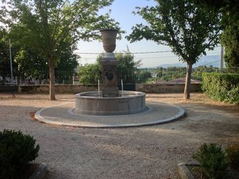 Fountain on the Festival grounds in Gréasque,FR
