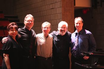 Leslie, Allan Molnar, Barry Miles, Gerard and Terry Silverlight  Lehman College Jazz Festival in N.Y

