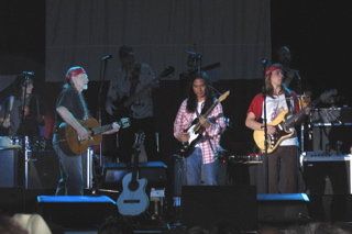 pala - Feb 2006 Onstage at the Pala Casino - with Micah Nelson, Willie Nelson and Lukas Nelson - February, 2006
