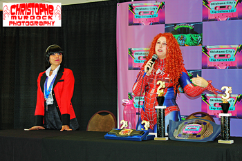 6-26-22. Cosplay Contest with Claire Deadfield and Princess Peach.
