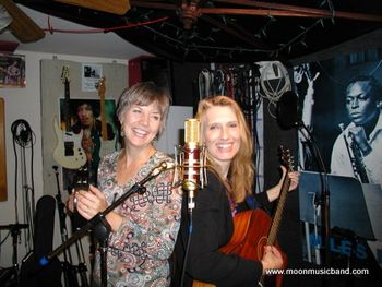 Debra and Mary Alyce clowning in the studio
