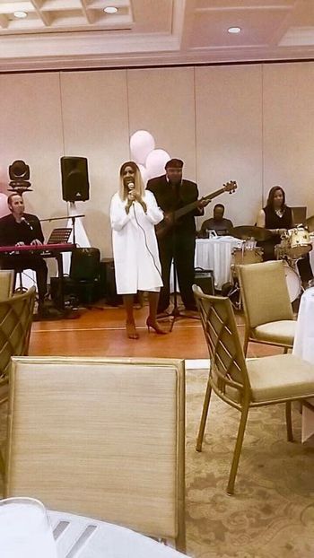 Performing with Aretha Franklin and Ralphe Armstrong
