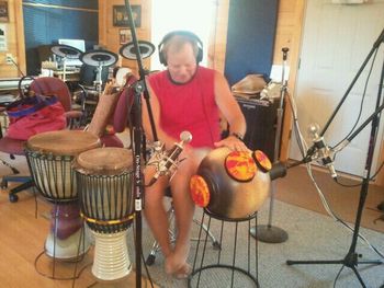 Potter/Percussionist Rusty Wiltjer Recording with Rusty Wiltjer at Baked Beans Recording Studio, 2011
