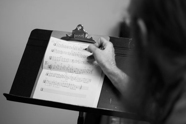 Tabulature on Music Stand