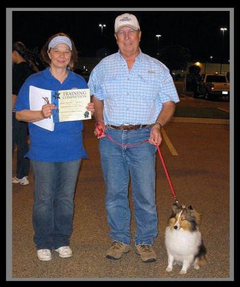 Bruce & Roxey Completing Obedience training ! Way To Go !!!
