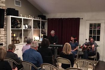 House concert at Kellie Latimer's, Wimberley Texas. January 7 2017. Photo: Rob McDonald.
