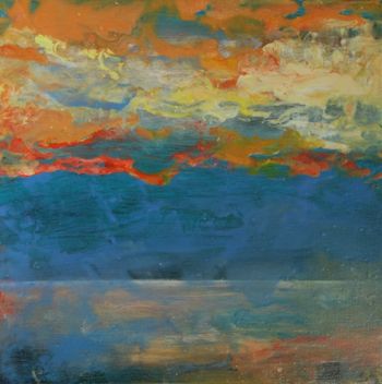 Speir (Candy Cloud Sky) Oil on birch panel. 10" X 10" $800.00
