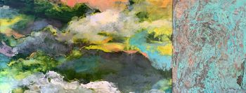 World's Edge III (Atmosphere & Altitude) Oil & oxidized copper on birch panel. 30" X 60" $3200.00 SOLD
