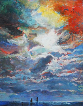 Under the Soaring Sky    5’ X 4’ Oil on birch panel  2020  SOLD
