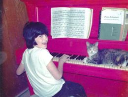 Brian Sherman Piano with Cat Early Years