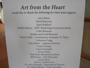 Your most Welcome, at The first annual Art From the Heart at Oakville's Joshua Creek Heritage Art Ce
