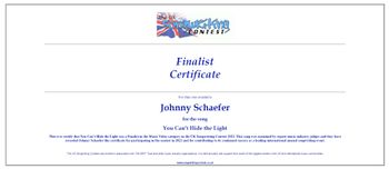 Finalist-"Best Official Release" 2021 UK Songwriting Contest
