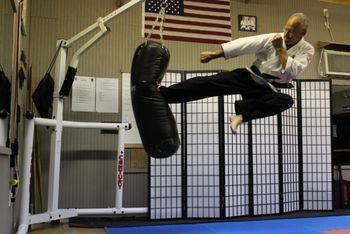 Chuck Schumacher - Flying side kick At Chucks Gym - Franklin, TN - August, 2012

