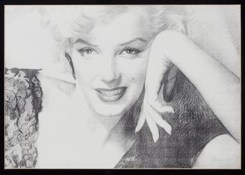 Goes with previous Marilyn Rose, Both sold as one piece, 16" x 20" unknown artist, $1,000 for both
