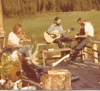 British Columbia, Canada with Tom Coates on fiddle, Hoag ?? and me.
