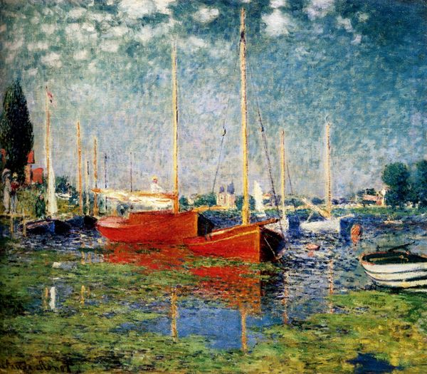The Red Boats Argenteuil by Claude Monet