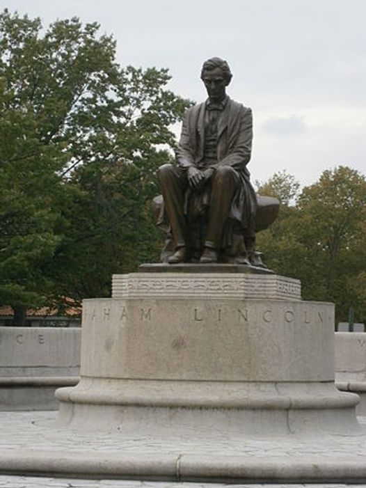 Lincoln the Mystic bronze statue by James Earle Fraser at Lincoln Park, NJ