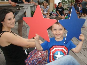 THis boy really helped make it a patriotic 4th of July at my Fire On the Fox show!

