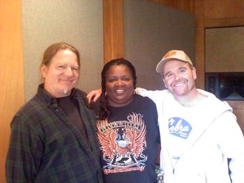 With Terry Hiatt and Sista Monica afer recording cuts for one of her great CDs, 2012?
