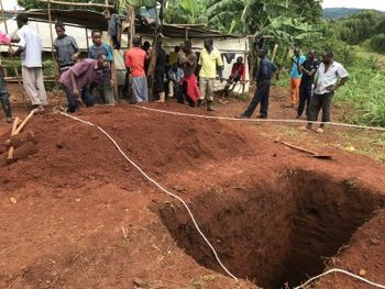 Burial site for 32 yo family man Funeral site in Gucha for Vincent Opendo Nyagwoka
