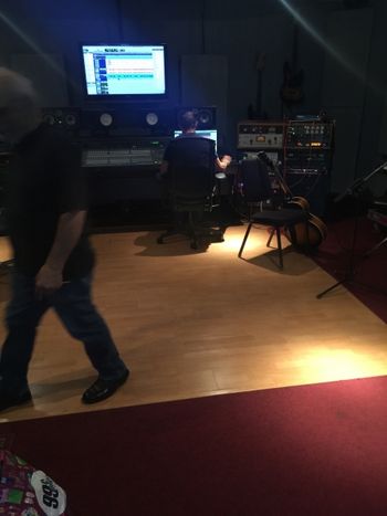 C4 Music Lab 6/17/17 Joe Gaeta and Tim Moore getting ready to record.

