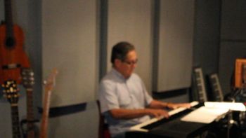 Steve's here_ Steve Correll Keyboardist in the Music lab 4/1/2017
