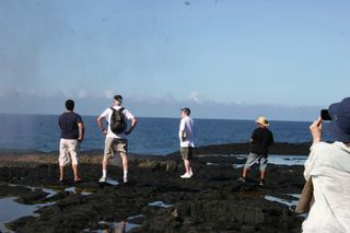 The Disney team observing the Blowholes